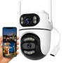Вулична Wi-Fi камера на 2 об'єктиви, 8MP (від Type-C) Q2/Поворотна камера відеоспостереження/WiFi камера спостереження