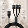 Кабель 3 в 1 для зарядки USB с разъемами Type-C, Lightning и Micro USB / Кабель быстрая зарядка до 6A 26X-202