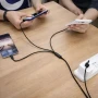 Кабель 3 в 1 для зарядки USB с разъемами Type-C, Lightning и Micro USB / Кабель быстрая зарядка до 6A 26X-202