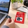 Карта пам'яті microSD 64 ГБ з SD-адаптером (Флешка для телефону)