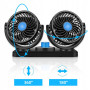 Автомобільний вентилятор CAR SMALL FAN 12 V F30 Подвійний вентилятор на панель приладів 12 В