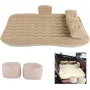 Автомобільний надувний матрац 132x80x15 см Car Travel Bed бежевого кольору для заднього сидіння