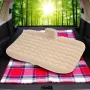 Автомобільний надувний матрац 132x80x15 см Car Travel Bed бежевого кольору для заднього сидіння