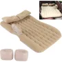 Автомобільний надувний матрац 132x80x15 см Car Travel Bed бежевого кольору для заднього сидіння