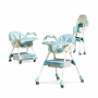 Дитячий стільчик-трансформер F005 для годування, ігровий і обідній, 3-в-1, блакитний