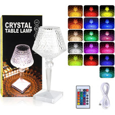 УЦЕНКА! Настольная LED лампа Crystal Table Lamp RGB с сенсорным управлением, пультом управления, 16 цветами (Плохая упаковка 3508)
