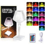 УЦЕНКА! Настольная LED лампа Crystal Table Lamp RGB с сенсорным управлением, пультом управления, 16 цветами (Плохая упаковка 3508)