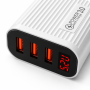 Зарядний пристрій 220В 3,0А 12Вт 5В USBx3 QC3.0 Quick Charger LCD 36-2S
