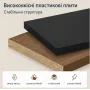 Журнально-кавовий столик (26014) на коліщатках з полицею для зберігання 45×30×51 см Чорний