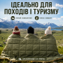 Водонепроникна пухова ковдра 200x140 см для туризму та походів