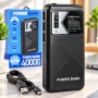 Повербанк 40000mAh, LED-дисплей, 3 USB, А 14, Черный / Павербанк / Внешний аккумулятор / Повербанк для телефона / Power Bank