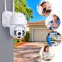 Вулична поворотна IP-камера відеоспостереження 4 МП Wi-Fi V380 Pro з нічним баченням до 30 м, датчиком руху, захистом IP66