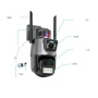 Вулична охоронна поворотна камера WI-FI камера V380-V21 8MP сирена