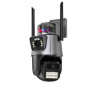 Вулична охоронна поворотна камера WI-FI камера V380-V21 8MP сирена