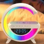 Настільна смарт-лампа, нічник BT-3401 RGB Rainbow Light-Wireless Happy Light з Bluetooth колонкою + бездрот