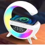 Настільна смарт-лампа, нічник BT-3401 RGB Rainbow Light-Wireless Happy Light з Bluetooth колонкою + бездрот