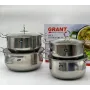 УЦЕНКА! Набор кастрюль из высокопрочной нержавеющей стали GRANT GR3558 (Плохая упаковка 3233)
