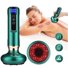 Вакуумний антицелюлітний масажер для тіла масаж гуашю Cupping Massager GREEN