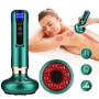 Вакуумний антицелюлітний масажер для тіла масаж гуашю Cupping Massager GREEN