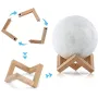 УЦЕНКА! Светильник-ночник 3D слой Луна Moon Lamp на деревянной подставке 15 см (Плохая упаковка 2792)