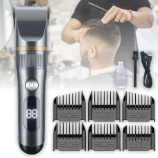 Акумуляторна машинка для стриження з дисплеєм і 6 насадками RAF R.4026