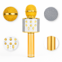 УЦЕНКА! Микрофон караоке WSTER ART: WS-858 Bluetooth USB AUX FM GOLD (Ржавчина на корпусе 2385)