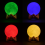 УЦЕНКА! Светильник-ночник 3D слой Луна Moon Lamp на деревянной подставке 15 см (Плохая упаковка 3301)