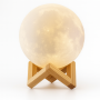 УЦЕНКА! Светильник-ночник 3D слой Луна Moon Lamp на деревянной подставке 15 см (Плохая упаковка 3301)