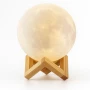УЦЕНКА! Светильник-ночник 3D слой Луна Moon Lamp на деревянной подставке 15 см (Плохая упаковка 3696)