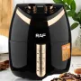 Аерофритюрниця 1500 Вт, 5,8 л, RAF R5232B/Фритюрниця без олії/Аерогриль/Метелик/ Повітряна фритюрниця