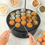 Електрична такоячниця RAF Takoyaki Maker для приготування пончиків, кейсів-попсів і м'ясних кульок (18 комірок) антипригарна