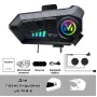 Беспроводная мотогарнитура Y10 на шлем с мягким микрофоном и Bluetooth 5.3 + аксессуары, черная