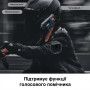 Беспроводная мотогарнитура Y10 на шлем с мягким микрофоном и Bluetooth 5.3 + аксессуары, черная