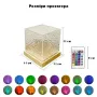 УЦІНКА! Нічник проєктор КУБ з проєкцією води Настільна RGB лампа (Пошкодження на корпусі 3474)