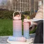 Пляшка для води 3 в 1 Bottle AND264 Рожево-блакитна комплект із 3 спортивних пляшок для води