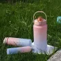 Пляшка для води 3 в 1 Bottle AND264 Рожево-блакитна комплект із 3 спортивних пляшок для води