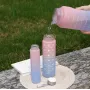 Пляшка для води 3 в 1 Bottle AND264 Рожево-блакитна комплект із 3 спортивних пляшок для води