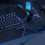 Конденсаторный микрофон с поп-фильтром и RGB подсветкой, от USB, Черный / Игровой микрофон для ПК / Микрофон для подкастов
