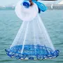 Рибальська мережа для ловлі риби FISH NET 0240 2,5 м кільце 45 см зручна та компактна модель