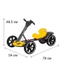 Електрокарт дитячий 6км/год, до 50кг, Karting, Жовтий / Електричний карт складний / Дитячий електромобіль