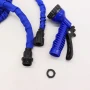 Шланг для поливу 22,5 м з розпилювачем, V-HOSE 618, Синій / Садовий шланг, що розтягується / Поливочний шланг для саду