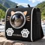 Рюкзак-переноска S-cat1 для котів 36×24×40 см чорний • Рюкзак для котів S-cat1 з прозорим вікном і вентиляцією 36×24×40 см