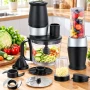 Кухонний комбайн із насадками, 1500 Вт, minMAX MX-1101, Чорний Блендер Смільчувач Кавомолка Слайсер Чопер