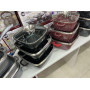 Набір каструль Higher Kitchen HK-302 Чорні з гранітним антипригарним покриттям