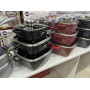 Набір каструль Higher Kitchen HK-302 Чорні з гранітним антипригарним покриттям