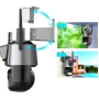 Вулична охоронна поворотна WIFI камера Dual Lens Zoom 8MP сирена, зум, iCSee віддаленим доступом онлайн