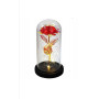 Троянда в скляній колбі LED RED GOLD з LED-підсвіткою Rose of Love Червона