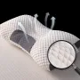 Ортопедична прямокутна подушка 48x74 см з підтримкою шиї та спини Pillow-01 Біло-сіра
