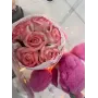 УЦЕНКА! Мягкая игрушка с LED подсветкой Мишка с Цветами KR-01-1 2 Розовый (Плохая упаковка 3261)