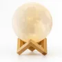 УЦЕНКА! Светильник-ночник 3D слой Луна Moon Lamp на деревянной подставке 15 см (Плохая упаковка 3391)